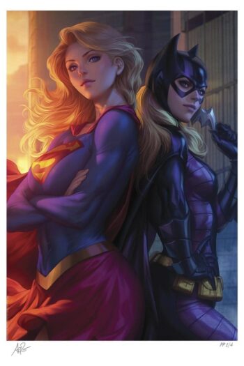 DC Comics Fine Art Print Supergirl & Batgirl 61 x 46 cm - unframed