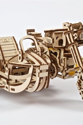 Ugears Wooden Model Kit Scrambler UGR-10 with sidecar