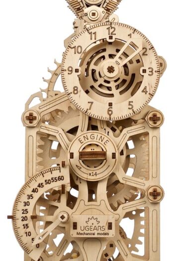 Ugears Wooden Model Kit Engine Clock