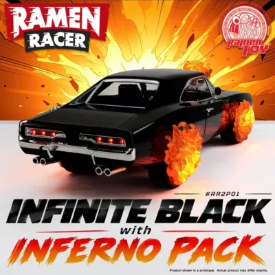 #RR2P01 - Ramen Racer 2.0 - Infinite Black with Inferno Pack by Ramen Toy - immagine 2