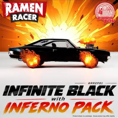 #RR2P01 - Ramen Racer 2.0 - Infinite Black with Inferno Pack by Ramen Toy - immagine 3