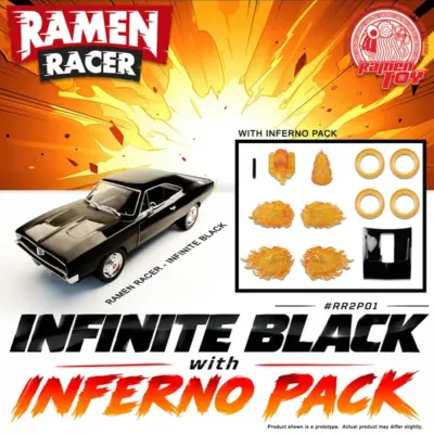 #RR2P01 - Ramen Racer 2.0 - Infinite Black with Inferno Pack by Ramen Toy - immagine 4