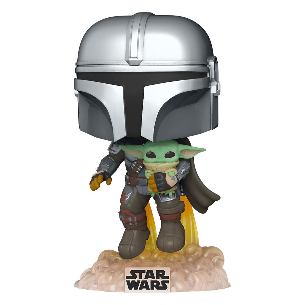 x_fk50959 Star Wars The Mandalorian POP! TV Vinyl Figure Mando Flying w/ Jet Pack 9 cm - immagine 1