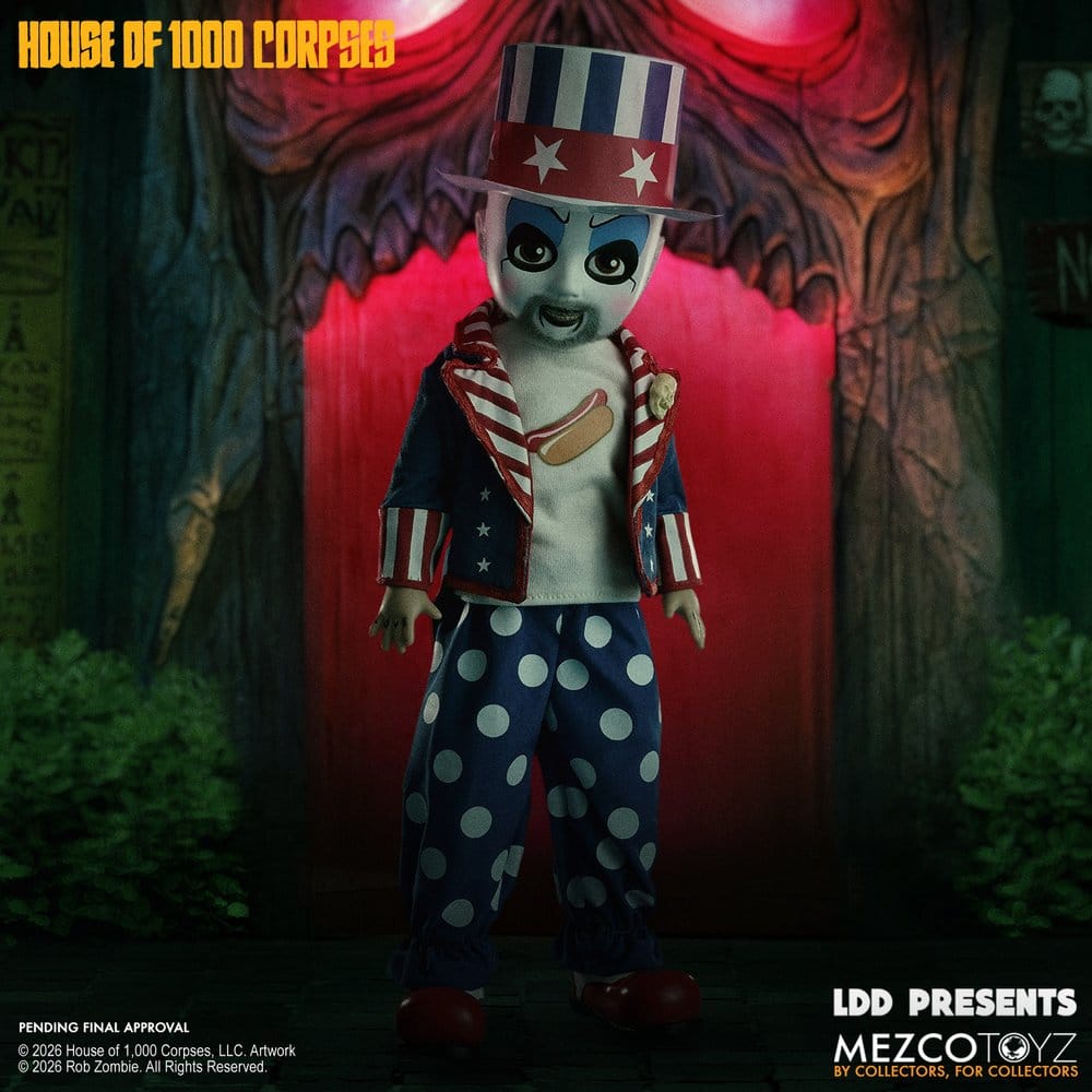 x_mez93546 House of 1000 Corpses LDD Presents Doll Captain Spaulding 25 cm - immagine 1
