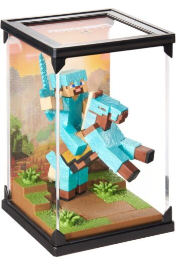 Minecraft Figure Diorama Diamond Armor Steve and Horse 18 cm