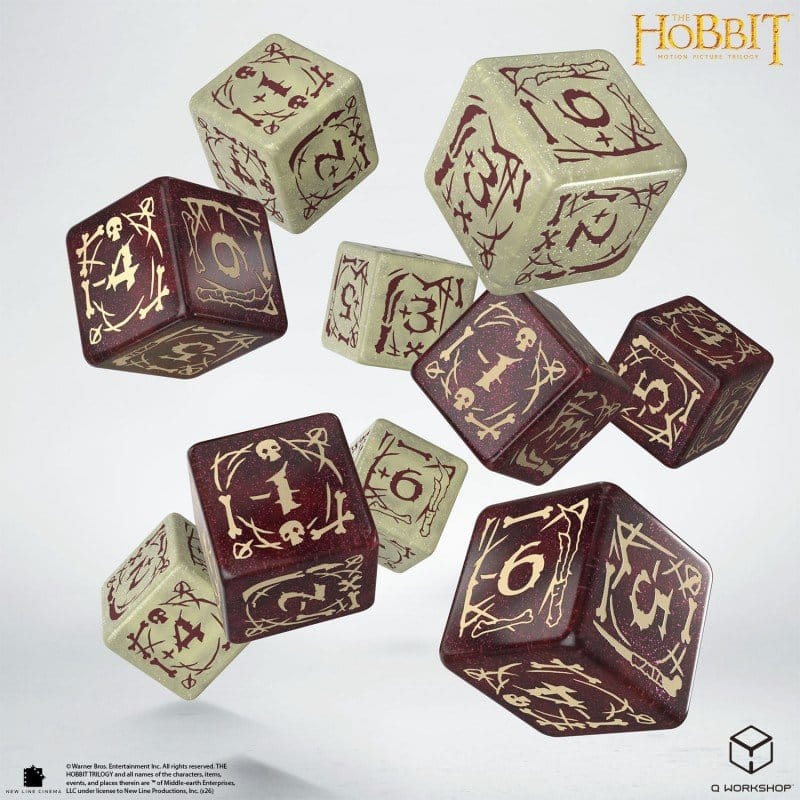 x_qws49905 The Hobbit: 10 D6 Dice Set Goblins - immagine 1