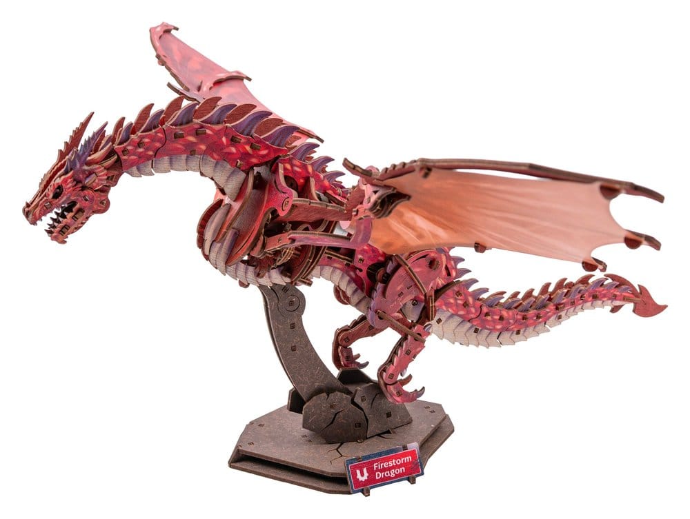 x_ugrs70282 Ugears 3D Wooden Model Kit Firestorm Dragon 43 cm - immagine 1