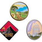 The Lord of the Rings Trilogy Pin Set Hobbiton, Rivendell & Mount Doom