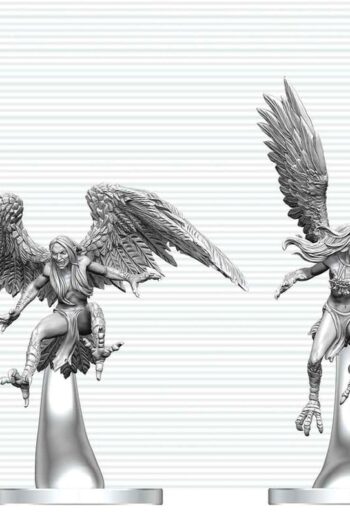 Dungeons & Dragons Nolzur's Marvelous Miniatures Unpainted Miniature Harpies 17 cm