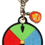 Howl's Moving Castle Embroidery Keychain Magic colour disc