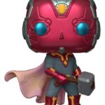 Marvel POP! Comics Vinyl Figure Vision with Mjolnir 9 cm
