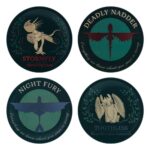 How to Train Your Dragon Coaster 4-Pack Dragon Printed Metal