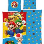 Pokémon Bed linen Super Mario (Mario, Luigi, Toad, Bowser) 135 x 200 cm