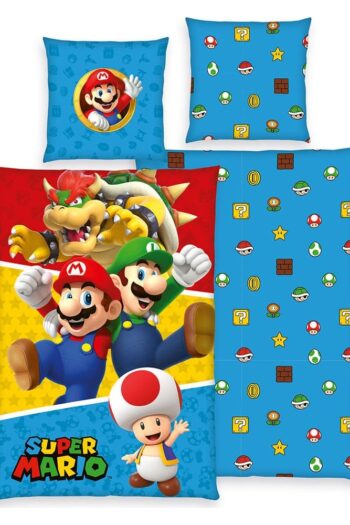 Pokémon Bed linen Super Mario (Mario, Luigi, Toad, Bowser) 135 x 200 cm