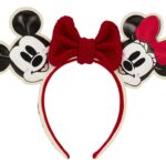 Mickey & Minnie by Loungefly Ears Headband Knit Bow