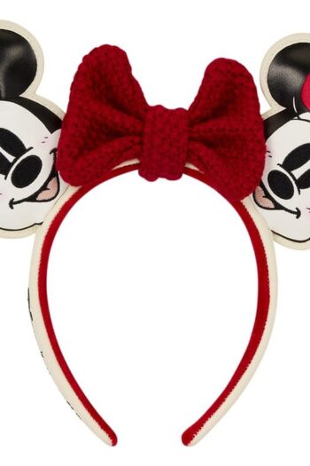 Mickey & Minnie by Loungefly Ears Headband Knit Bow