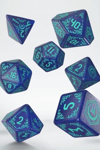 Shadow Scar Dice Set of 7 Blue & Turquoise